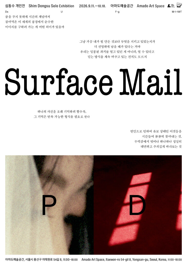 심동수 개인전 《Surface Mail》